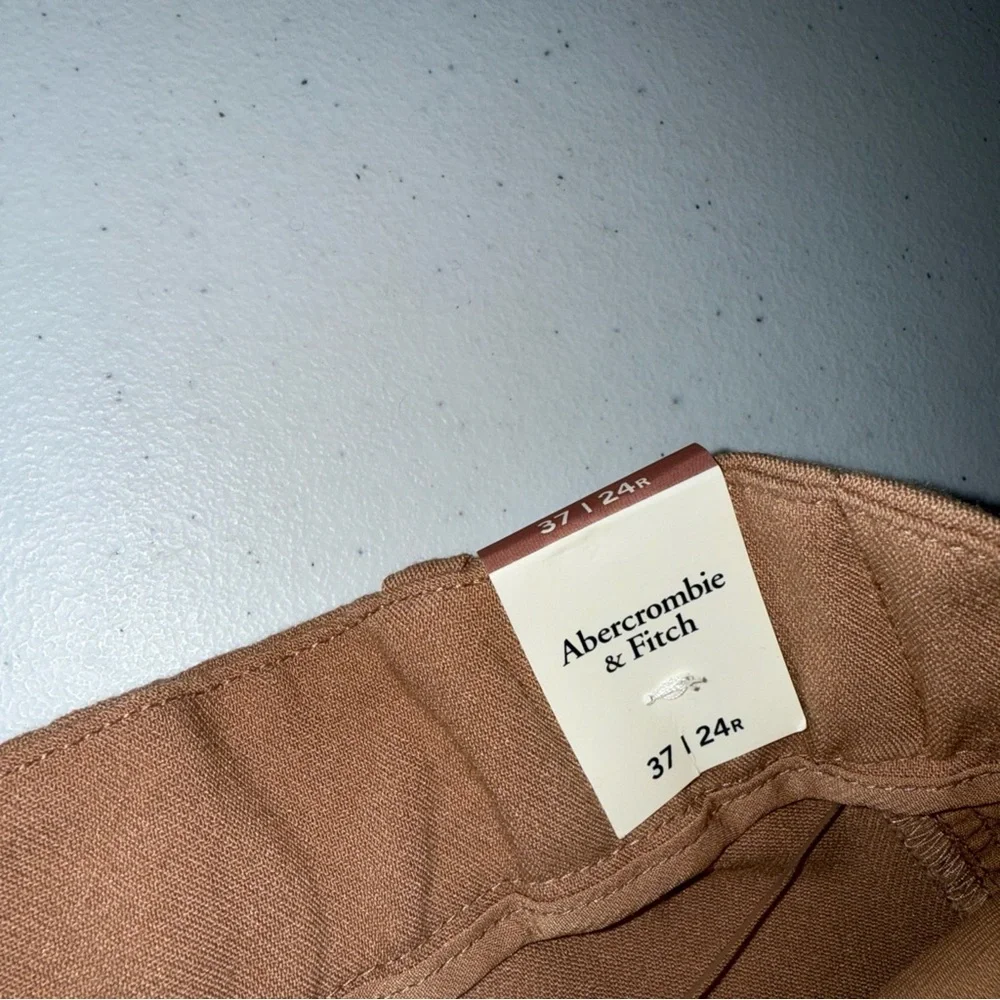 NEW Abercrombie & Fitch Pants 37 /‎ 24 Long Womens Pleated Wide Straight Trouser